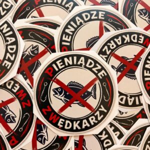 naklejka "pieniądze z wędkarzy"
